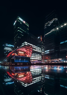 Canary Wharf at Night, London