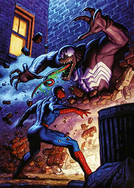 Spider-Man Venom Alleyway Showdown