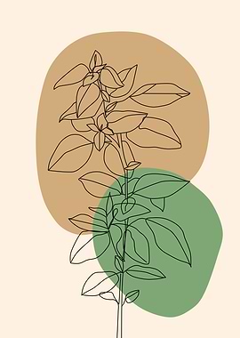 Minimalist Plant Line Art