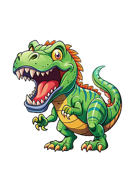 Cartoon Tyrannosaurus Rex Illustration