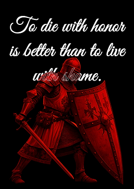 Honor Before Shame Medieval Knight