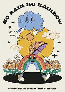 No Rain No Rainbow Illustration