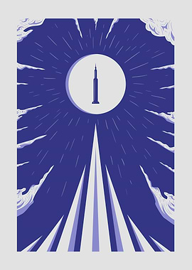 Rocket Launch Purple Art