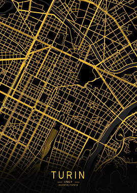 Golden Turin City Map