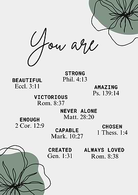 Inspirational Bible Verse Floral Art