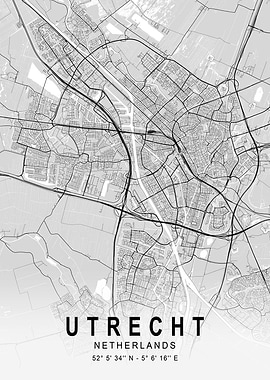 Utrecht Light City Map