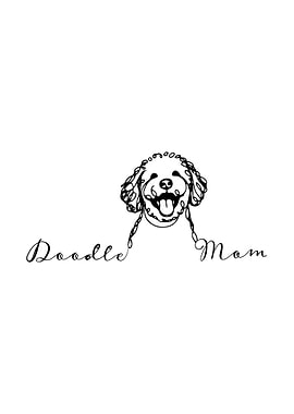 Doodle Mom Line Art