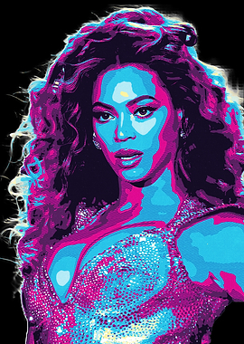 Beyonce Pop Art Portrait