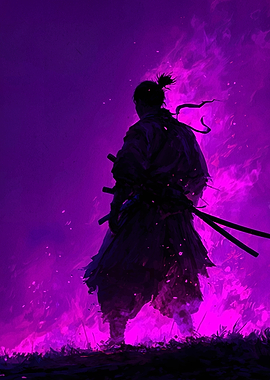 Purple Samurai Warrior