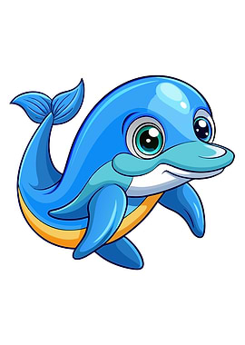 Cartoon Dolphin Illustration