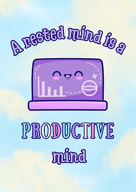 Rested Mind Productive Mind Illustration