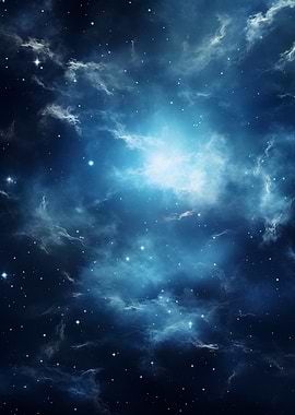 Blue Nebula Stars Clouds