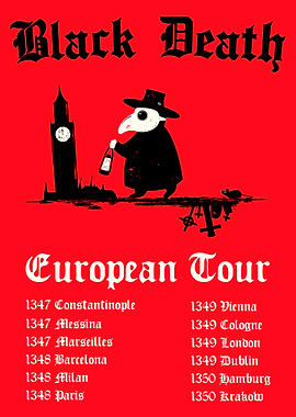 Black Death European Tour Poster