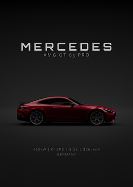 Mercedes AMG GT 63 PRO - Red