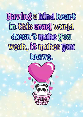 Kind Heart Panda Hot Air Balloon