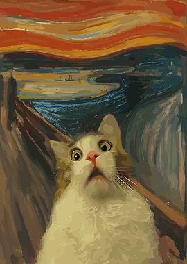Cat Scream Painting