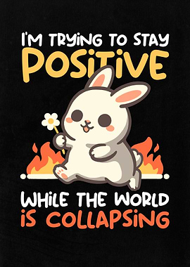 Bunny trying to stay positive while the chaos