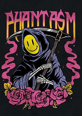 Phantasm Grim Reaper Smiley Face Roses