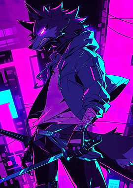 Cyberpunk Wolf Warrior
