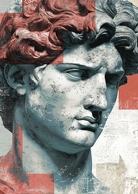 David Statue Fragmented