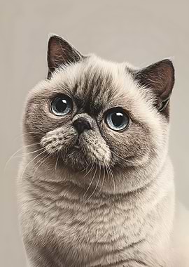 British Shorthair Cat Portrait