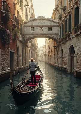 Gondola ride in Venice canal