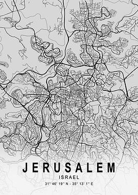 Jerusalem Light City Map