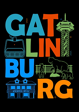 Gatlinburg Tennessee Smoky Mountains Souvenir Gatlinburg