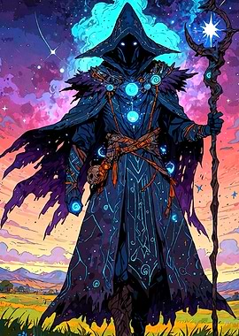 Mystic Wizard Staff Hood