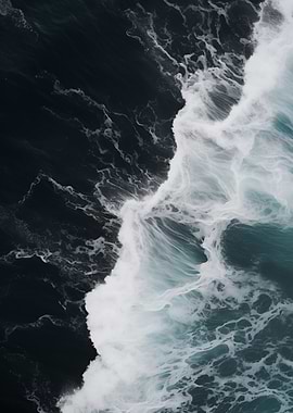 Ocean Wave Aerial View