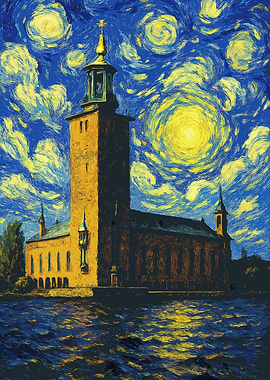 Stockholm City Hall, Van Gogh style