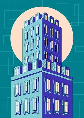 Art Deco Building Illustration