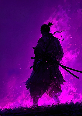 Purple Samurai Warrior