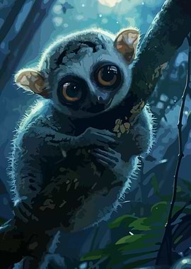 Cute Tarsier in the Jungle