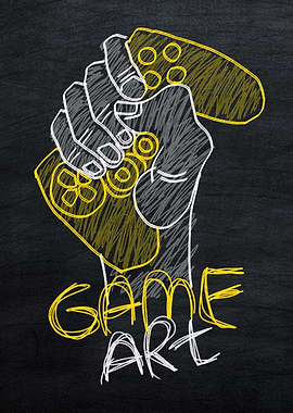 Game Art Chalkboard