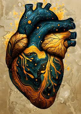 Vintage Anatomical Heart Art