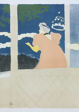 Woman at Window with Birdcage