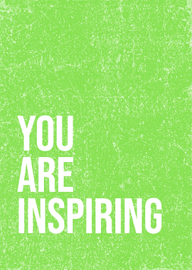 YOU ARE INSPIRING Motivational Office & Home Wall ArtYou Are Inspiring Text Art