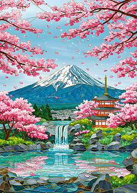 Mount Fuji Cherry Blossom