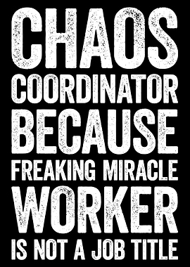 Chaos Coordinator Job Title Text Art