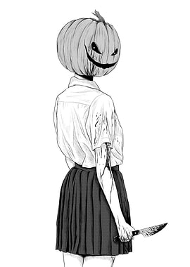 Pumpkin Head Girl