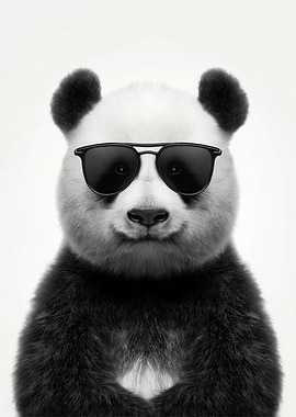 Cool Panda with Sunglasses