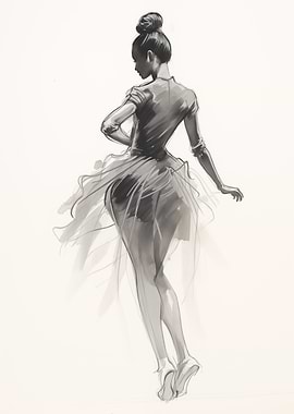 Elegant Ballerina Sketch