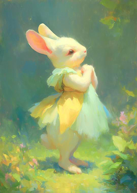 Cute Bunny in a Dress