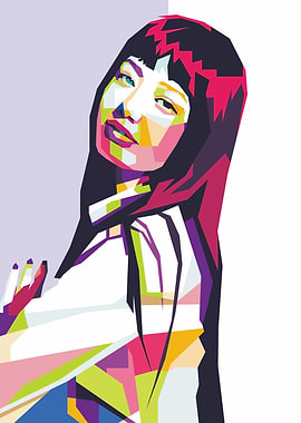 Colorful Elegance - WPAP Portrait of Miku
