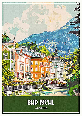 Bad Ischl Austria Travel Poster