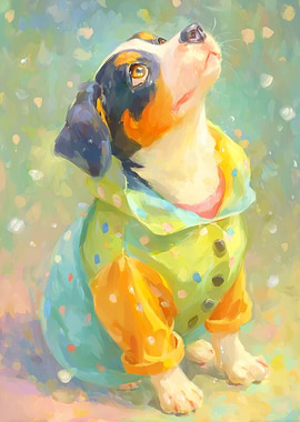 Dog in a Raincoat