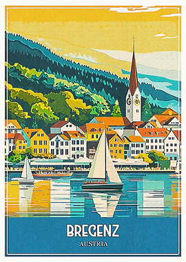 Bregenz Austria Travel Poster