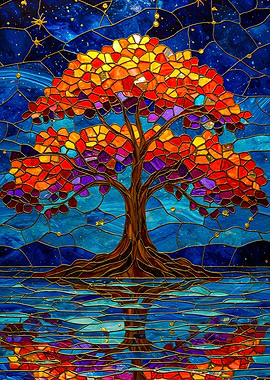 Stained Glass Tree of Life