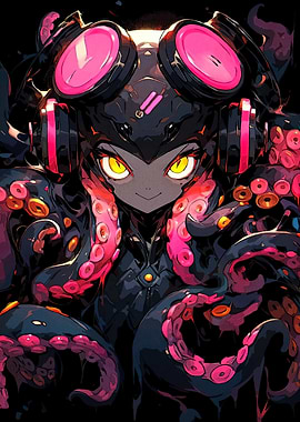 Octopus Girl Goggles Tentacles
